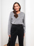 LC Waikiki Crew Neck Striped Long Sleeve Women's Cardigan